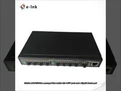 8x100M SFP-poorten + 1x1000M SFP-poort /TP-poort (Combo) uplink Managed Fiber Switch