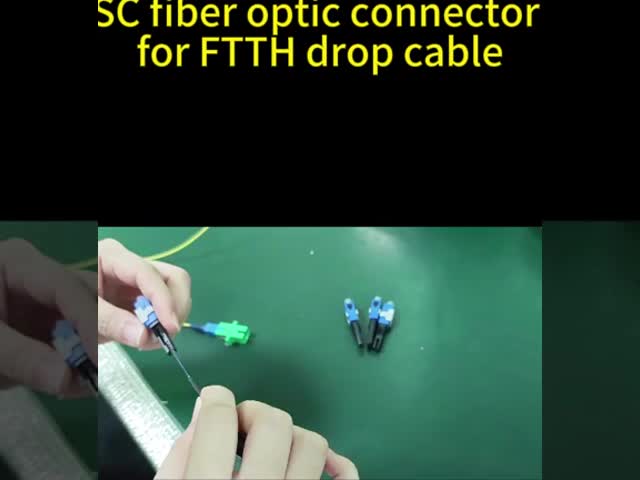 SC Fiber Optic Fast Connector with Insert Loss ≤ 0.15dB Installation < 1 Minute and Field Installable for FTTH Projects