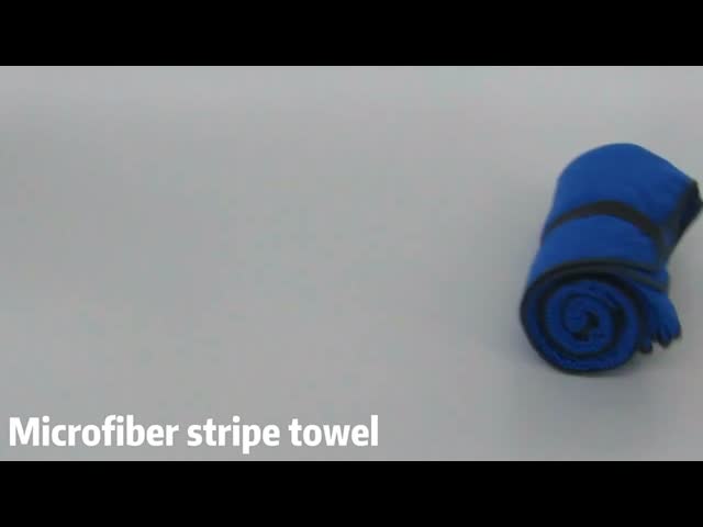 Absorbed Microfiber Sport Towel Striped Towel Microfiber, Sport Cooling Towel Factory for Gym Hiking Swimming Yoga