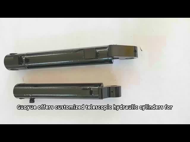 Custom Telescopic Hydraulic Cylinder with Long Stroke Heavy Duty Construction for Corrosion Resistant Applications