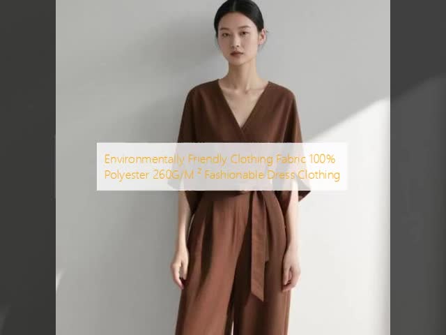 260GSM Eco Friendly Clothing Fabrics Fashionable Dress Polyester Fabric 150CM Width