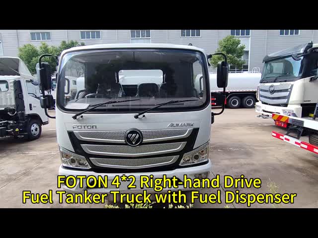 FOTON Fuel Dispensing Truck 6 CBM Mobile Oil Tanker with Metering System Diesel Engine video
