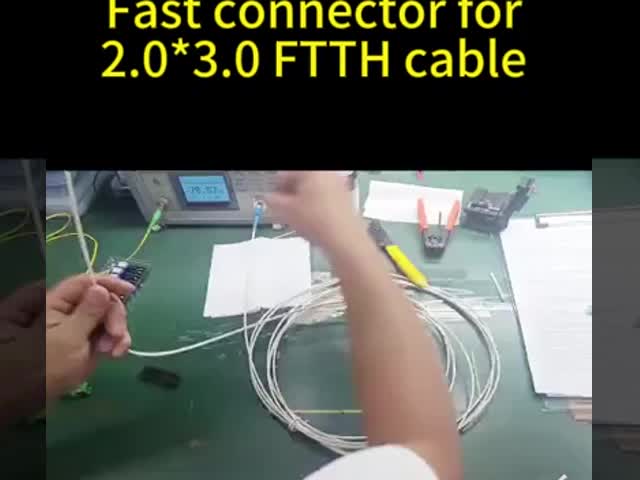 Blue SC UPC Quick Assembly Connector with 0.3dB Insert Loss for 3.0mm and 2.0mm Cables in FTTH Applications