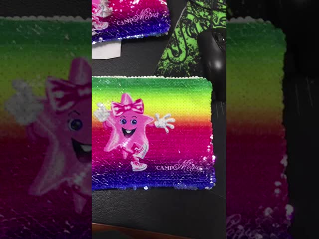 DIY Sublimation Sparkly Sequin Makeup Bag Customized Sequin Cosmetic Bag Blanks