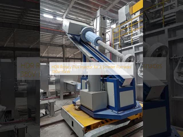 HDR Rotary Flux Injector for 2 Smelter Furnaces molten aluminum purification