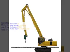 Pelle hydraulique personnalisée Defeng pour chat Cat330, excavatrices de 30 tonnes, bras de longue portée de 60 pieds, flèche de 20 mètres de long, flèche pour la vente video