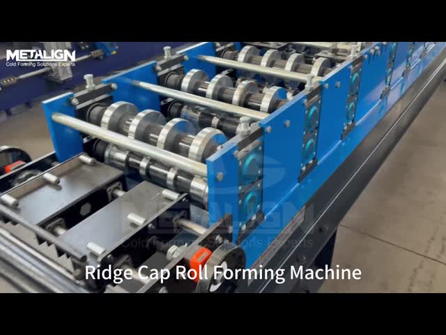 Ridge Cap Roll Forming Machine With 0.3-0.8mm Material Thickness And 15-20m/min Forming Speed