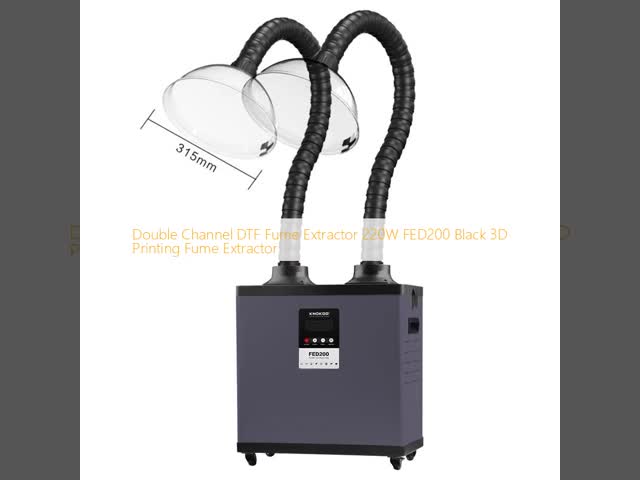 Double Channel DTF Fume Extractor 220W FED200 Black 3D Printing Fume Extractor