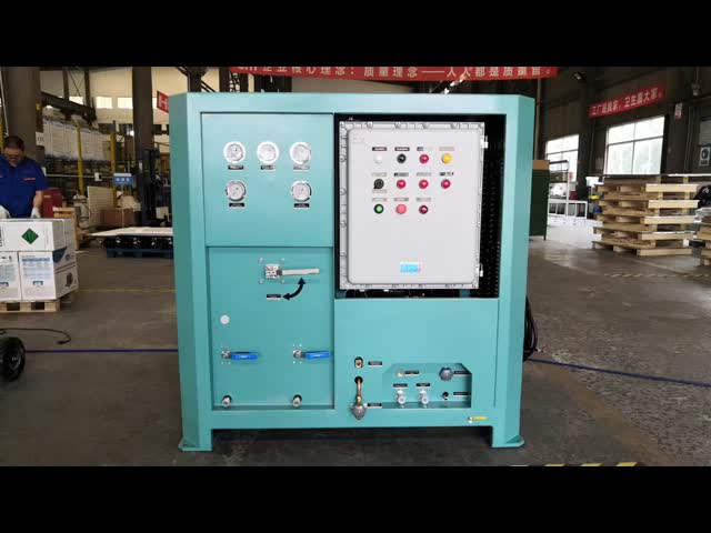 oil-less compressor Refrigerant Recovery Machine 25HP with ≤9000kg/h Liquid Push&Pull Recovery Rate