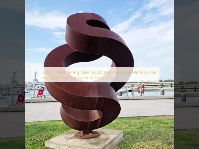 Factory Weathering Steel Sculpture Landscape Metal Abstract Corten Steel Sculpture for Garden Decoration