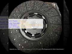 Higer Bus 395mm Clutch Driven Disc for Eaton Transmissions C197C375 video