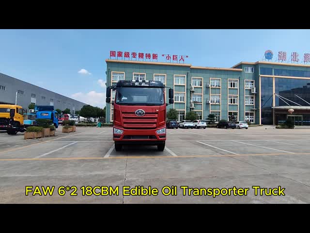 FAW New Manual Fuel Refueling Truck 18CBM Construction Site LPG Tanker Vehicle 6x2 Middle Size Edible Oil Transporter for Oil