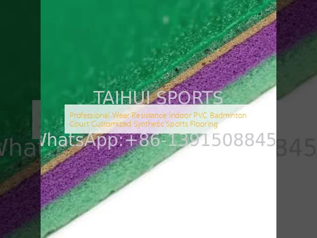 Wear Resistance INDOOR SPORTS BADMINTON FLOORING GYM Customized Synthetic Sports Flooring