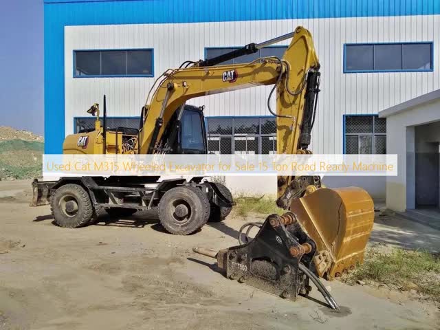 Used Cat M315 Wheeled Excavator for Sale 15 Ton Road Ready Machine