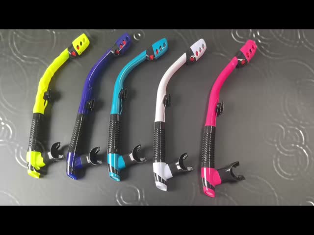 Full Dry Scuba Diving Snorkel Double Drain Valves For Swimming Dry Snorkel Set