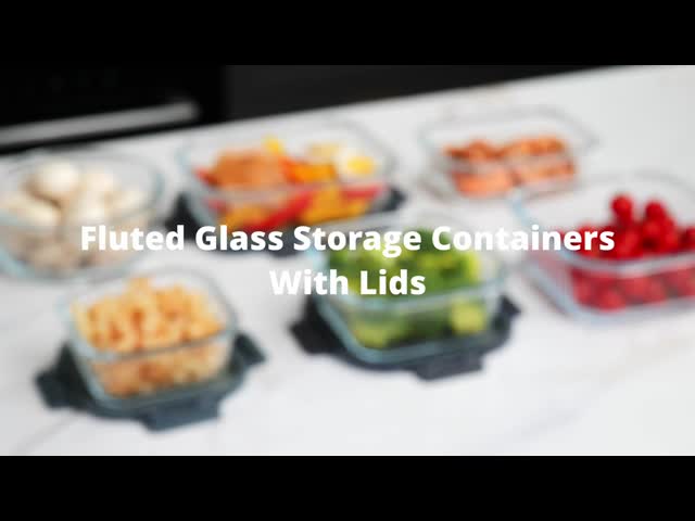 IKOO Stain Resistant Borosilicate Glass Food Container with Vented Cool Lock PP Lid and Temperature Resistance (-40℃-560℃)