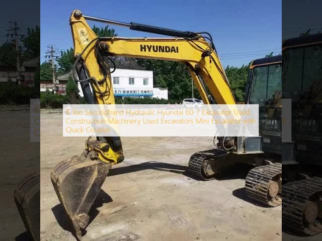 6 Ton Secondhand Hydraulic Hyundai 60-7 Excavator Used Construction Machinery Used Excavators Mini Excavator with Quick Coupler
