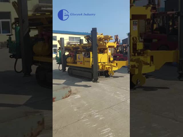 diesel Gl400s 400m Water Well Drilling Rig Machine Dth Hydraulic Steel Track Chassis