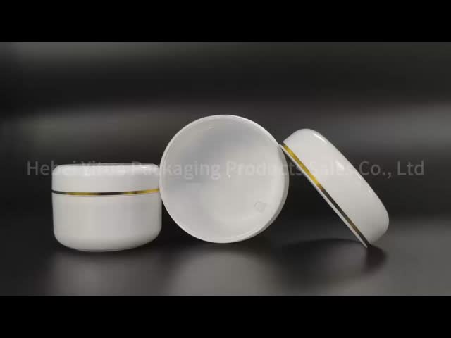 Custom Printing Cosmetic Plastic Cream Jar White Cylinder Bottle
