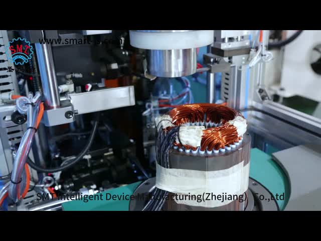 Automatic Coil Lacing Machine for AC Motor, 380V 3.5Kw, ≤Φ160mm video