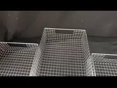 Heat Resistance Stainless Steel Mesh Basket Custom Size 304 316 For Cleaning