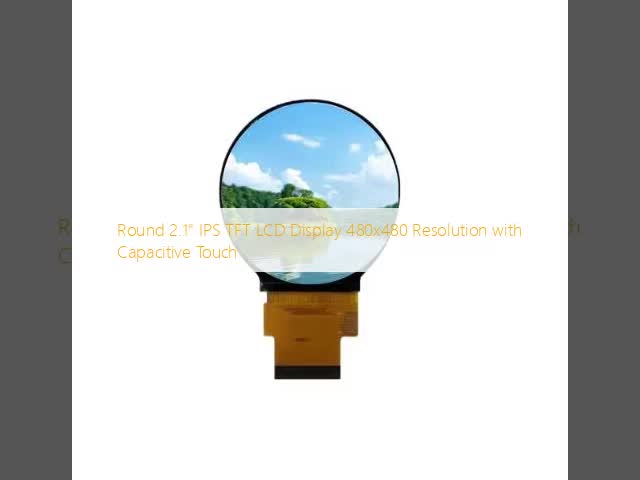 High Resolution Round Display Module 300 Cd/M2 IPS Touchscreen IP65