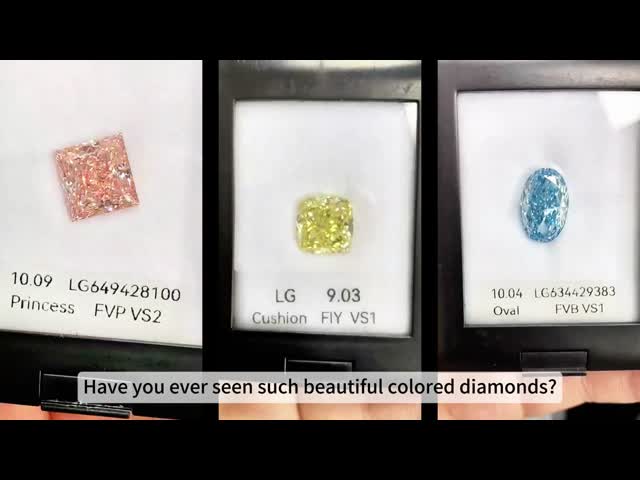 Vivid Pink Color Lab Created Diamond Loose HPHT CVD Lab Grown Diamond