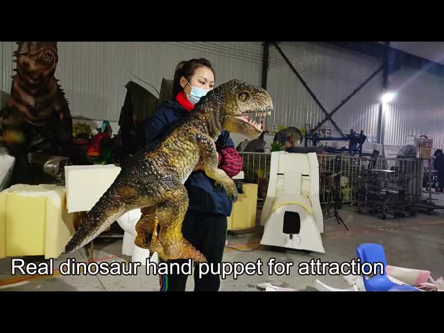 Hand Control Electric Animatronic Baby Dinosaur Arm Puppet With Dinosaur Roaring