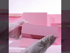 Eco Friendly Paper Magnetic jewelry Box Packaging custom Cardboard pink Jewelry Box