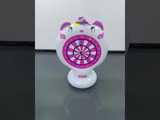 Inflatable unicorn throwing targets, PVC inflatable water darts, football penalty kicks, dartboard pasting fun, adult and children throwing toys, party game props