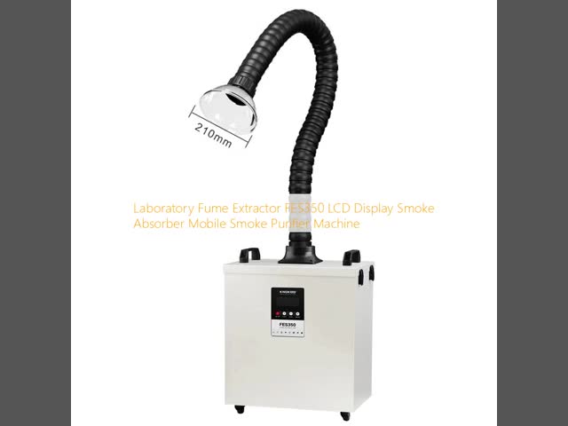Laboratory Fume Extractor FES350 LCD Display Smoke Absorber Mobile Smoke Purifier Machine
