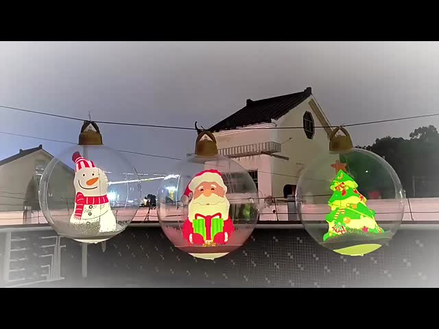 24-inch inflatable Christmas ball, Christmas inflatable LED light ball, Santa Claus, snowman festival elements