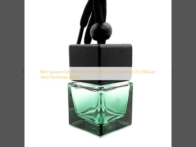 8ml Rattan Wood Ball Car Perfume Bottle with Wooden Lid