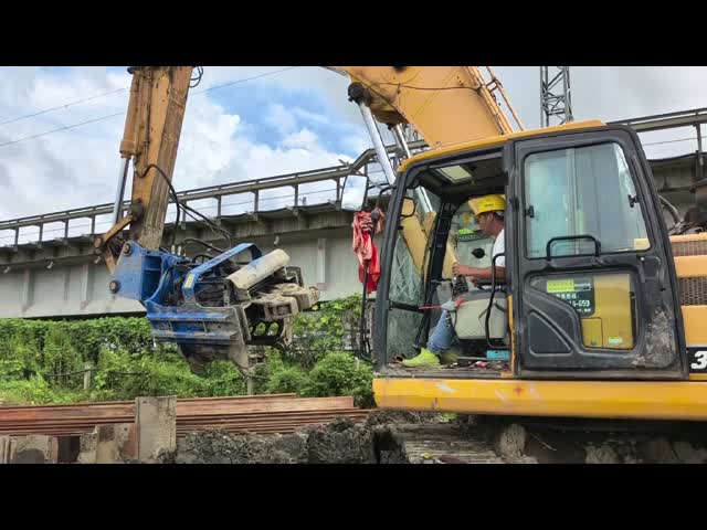 35ton SHANTUI Excavator Side Grip Hydraulic Pile Driver and Smooth Pile Lifting for 6-12M Pile Driver