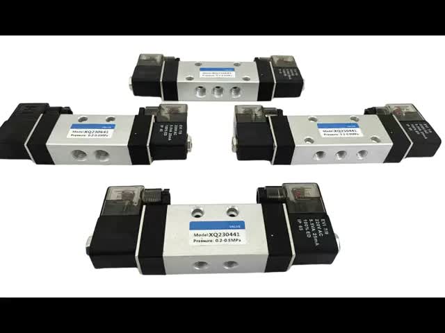 XQ Series Aluminum Pneumatic Solenoid Valve with 3/2 Way and 5/2 Way Positions and 1/8