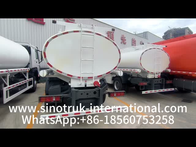 SINOTRUK Oil Transport Truck With Manhole Cover and Breath Valve 10000L Volume video