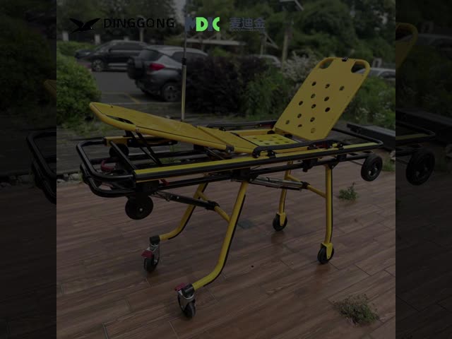 High End Thickened Aluminum Alloy Ambulance Stretcher For Emergency Rescue With Adjustable Backrest Height For Hospital Use