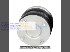 Sospensione pneumatica a doppia convoluzione con piastra in acciaio per gruppo molla pneumatica Dunlop 6‘‘×2