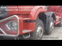 Red HOWO 8*4 Concrete Mixer: 371 Horsepower & Super-Large Loading Capacity