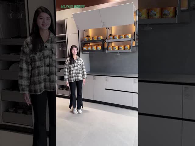 2 Tier Kitchen Wall Cabinet Storage Rack Soft Back Pull Down Basket