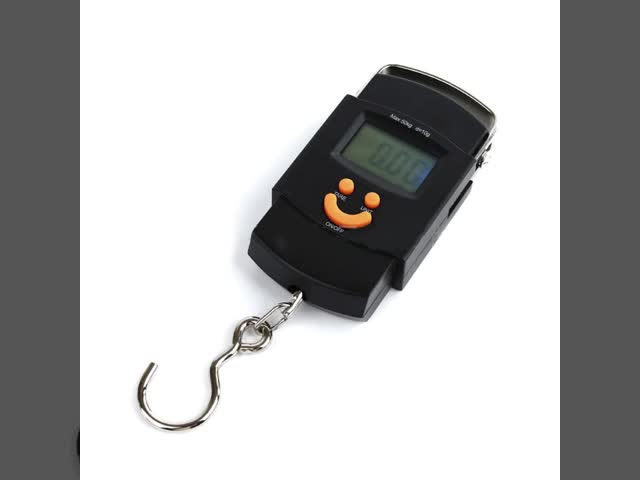 Portable Digital Handheld Hook Scale with Blue Light LCD Mini 50kg/10g Electronic Hanging Fishing Scale Customized Support