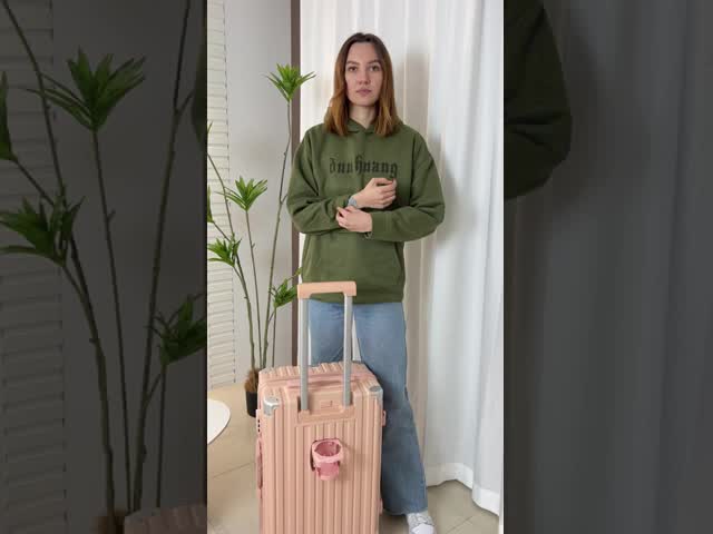 Best sell  luggage 1682New cup holder Mute universal wheel password box for travel luggage ABS hard shell luggage