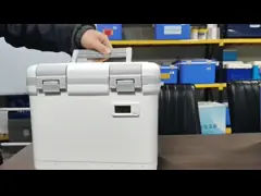 China Phefon Rotating Handle Portable Ice Cooler Box With PU Foam Insulation supplier
