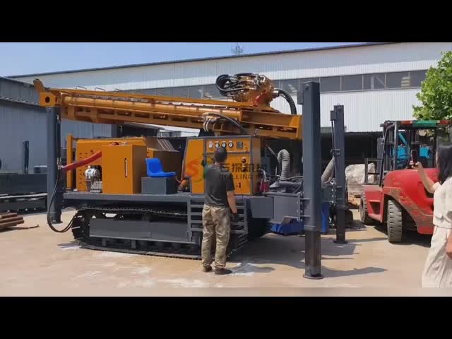 Pneumatic ST1000 type water well drilling rig with fast drilling speed