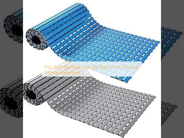 PVC Anti Slip Floor Mat 45x75cm 6mm Thick for Shower Bathroom