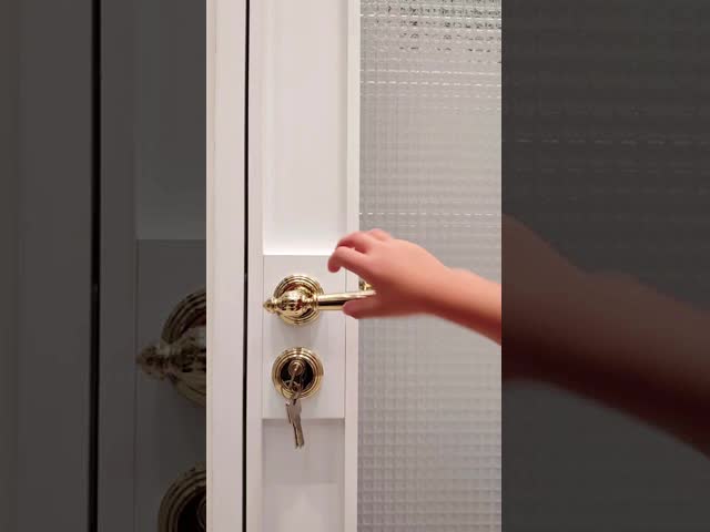 Custom Aluminium French Doors Matte Metallic Finish Aluminum Bathroom Door