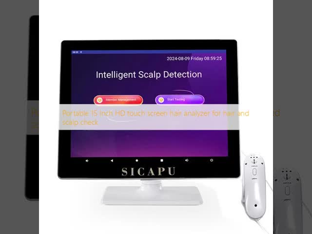 Portable 15 Inch HD Touch Screen Hair Scanner Machine 1080p Hair And Scalp Analyzer