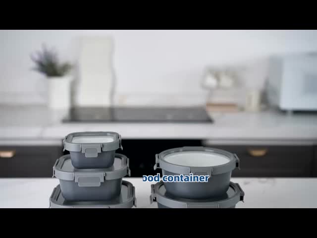 IKOO Glass Containers wholesale Non-stick Coating Glass Food Container with Glass Lid Freezer Safe and Oven Safe