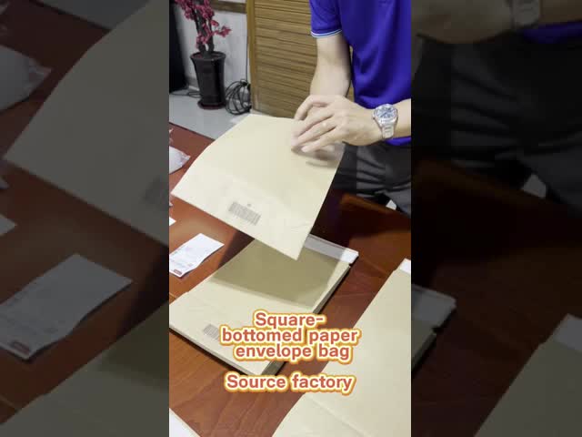 Flat Bottom Kraft Paper Mailing Bags Recycled 20x30cm Reinforced Base & Handles