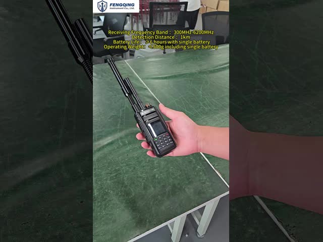 Portable 1km handheld drone detection device